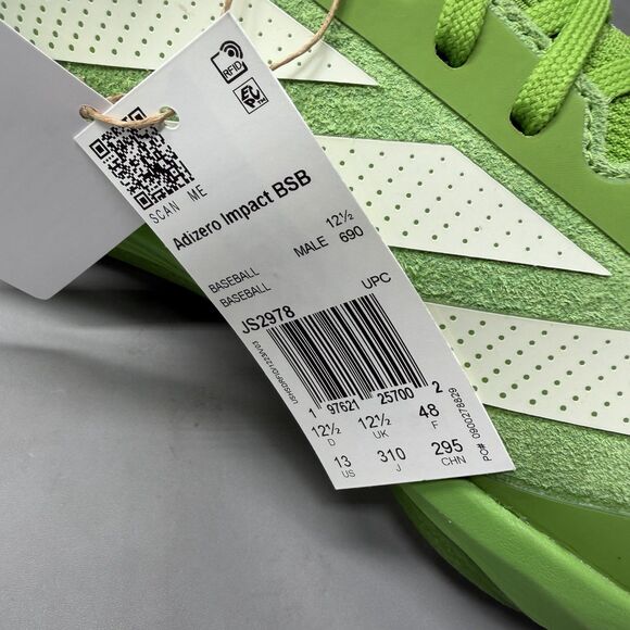 Adidas Adizero Impact GRINCH Green Metal Baseball Cleats JS2978 Men Size 13 NEW